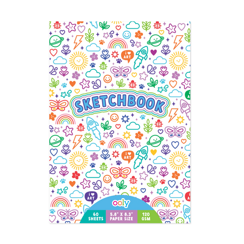 OOLY Colorful Doodles Sketchbook 5.8x8.3 60 Sheets