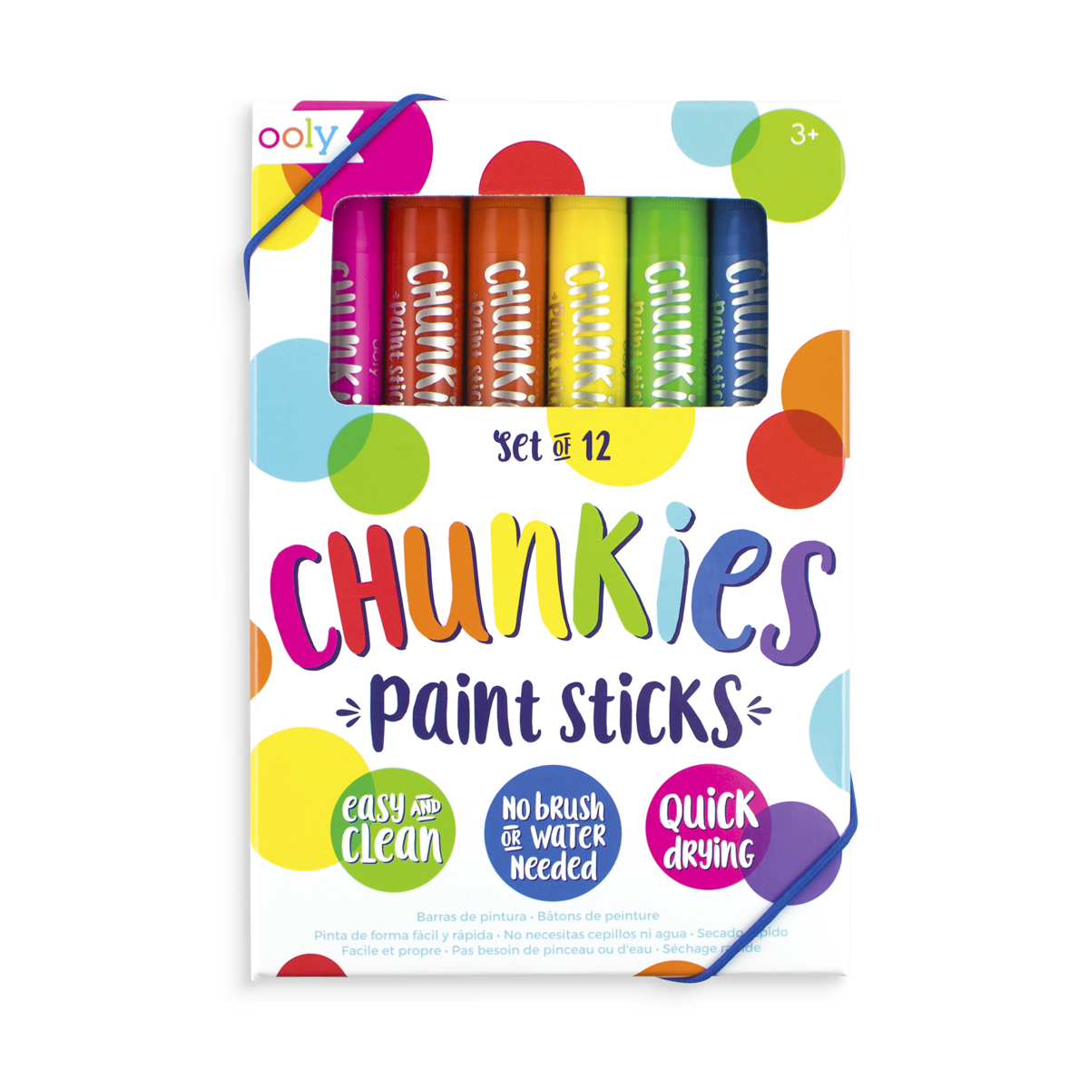 OOLY Chunkies Paint Sticks Original Pack Set of 12