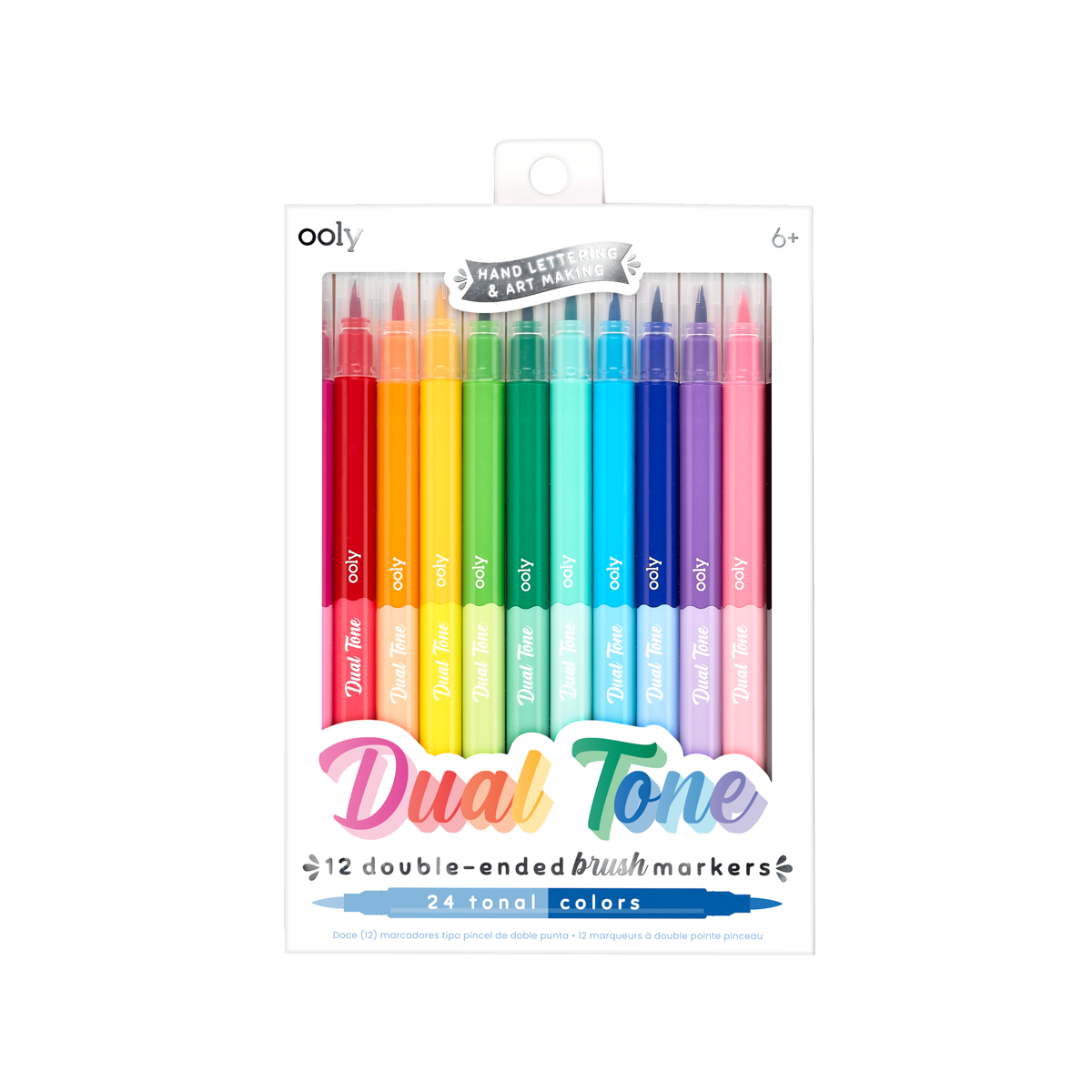 OOLY Dual Tone Double-Ended Brush Markers Set of 12