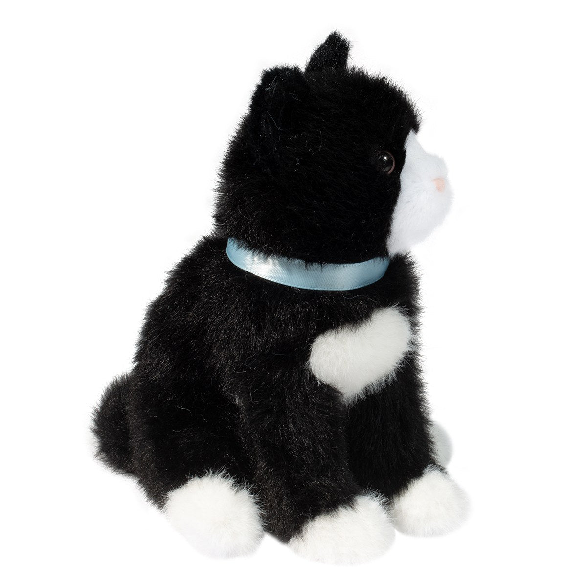 Mini Black & White Cat plush stuffed animal by Douglas Cuddle Toys