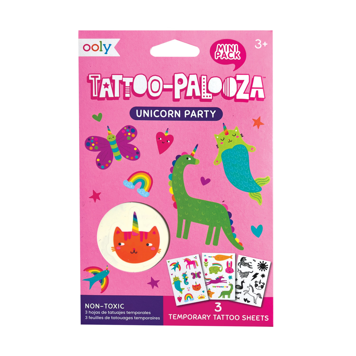 OOLY Mini Tattoo Palooza Temporary Tattoos Unicorn Party