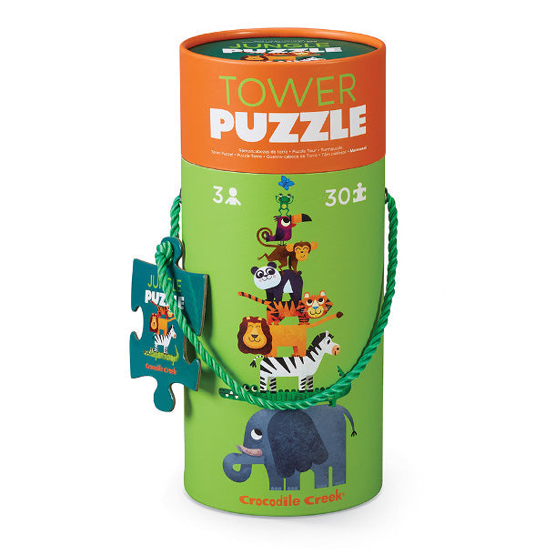 30-Pc Tower Puzzle: Jungle - Crocodile Creek