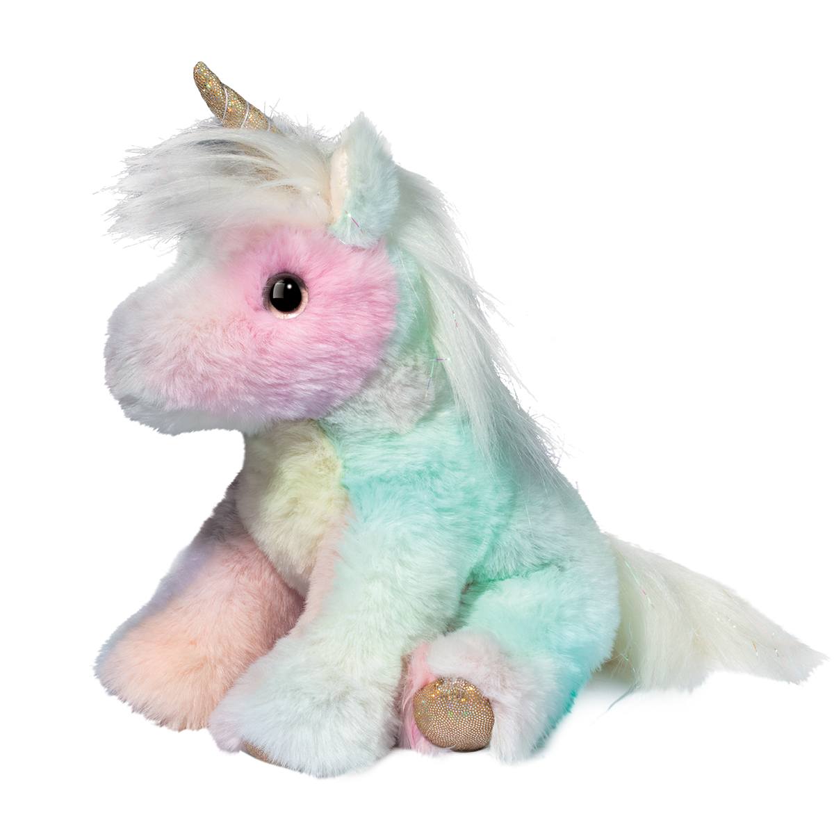 Kylie Rainbow Unicorn Mini Soft plush stuffed animal by Douglas Cuddle Toys