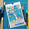 2027 Space Pals 12 Month Colouring Calendar