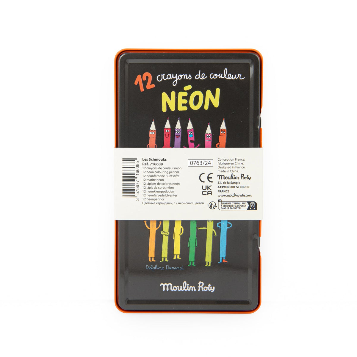 Les Schmouks 12 Neon Colouring Pencils