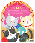 Cats Coloring Book + Stickers
