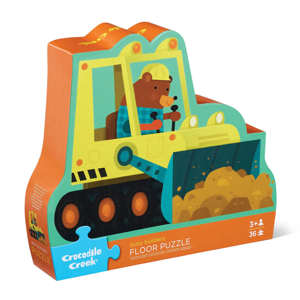 Crocodile Creek 36-Pc Shaped Box Puzzle Busy Builders