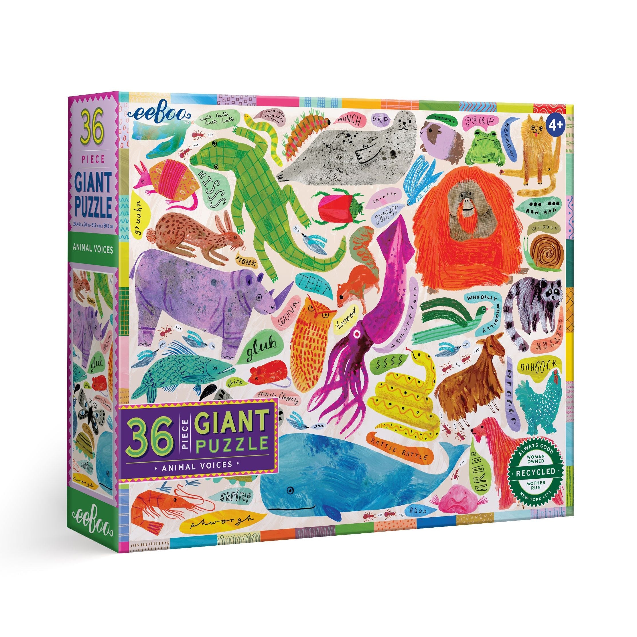 Animal Voices 36 Piece Giant Puzzle by eeBoo