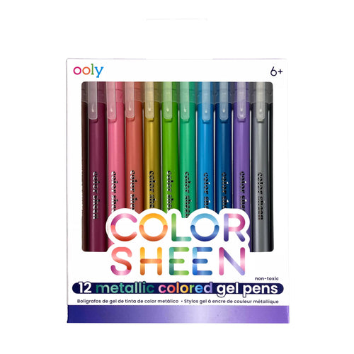 OOLY Color Sheen Metallic Colored Gel Pens Set of 12