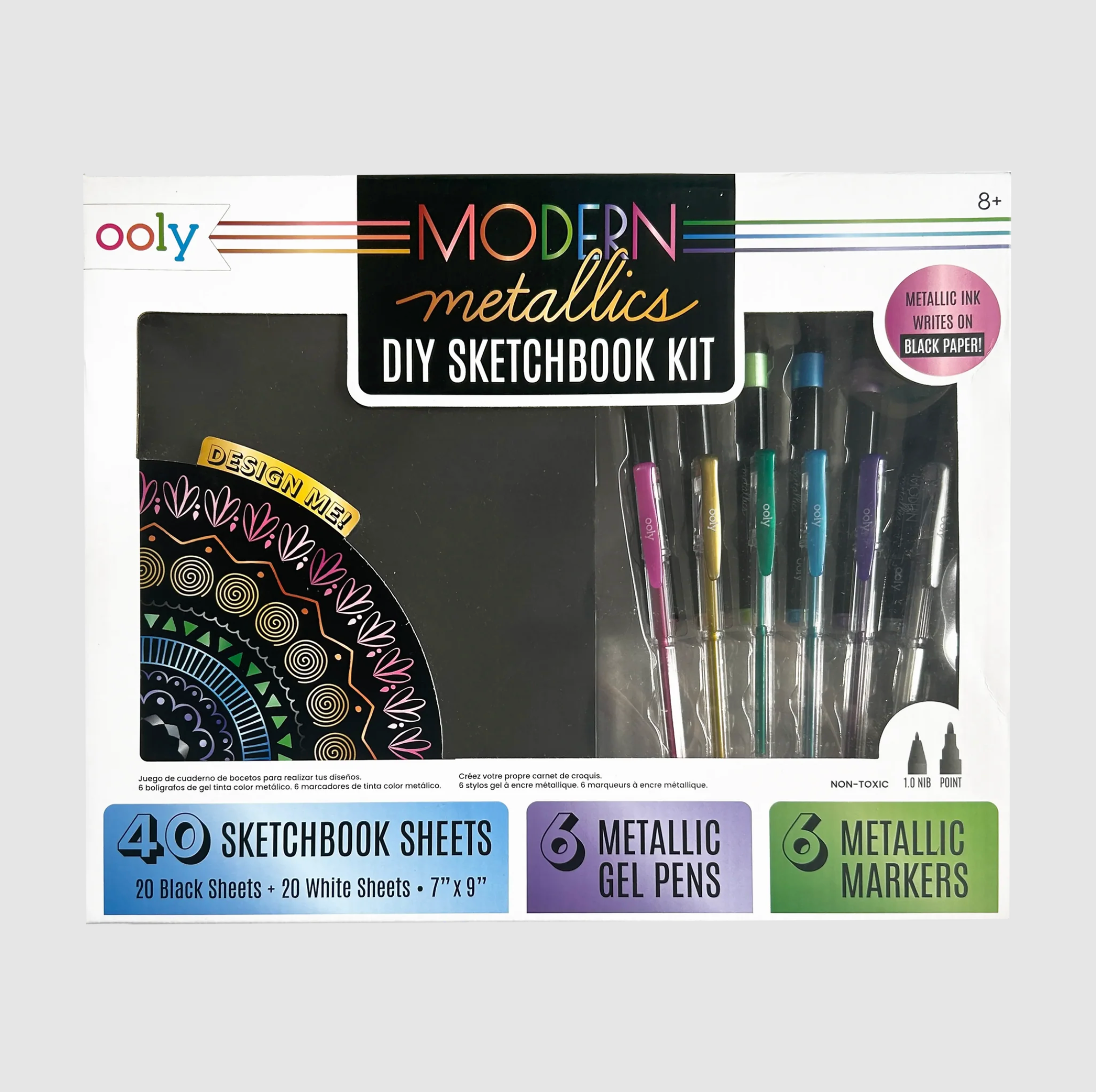 OOLY Modern Metallics DIY Sketchbook Kit 13 PC Set