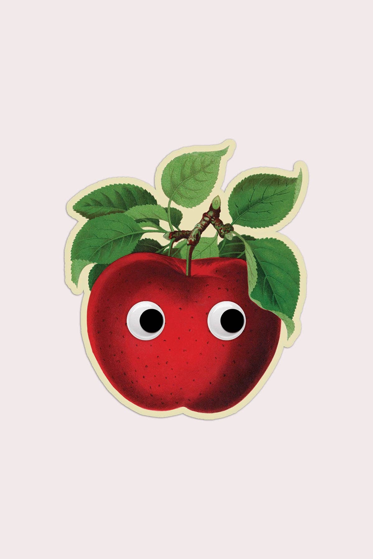 Googly Apple Sticker | Waterproof Vinyl Sticker