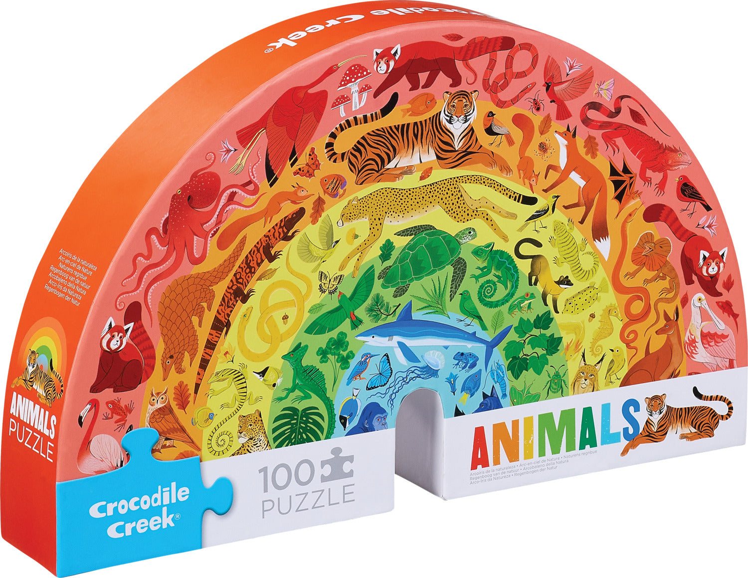 100-Pc Puzzle: Rainbow Animals by Crocodile Creek