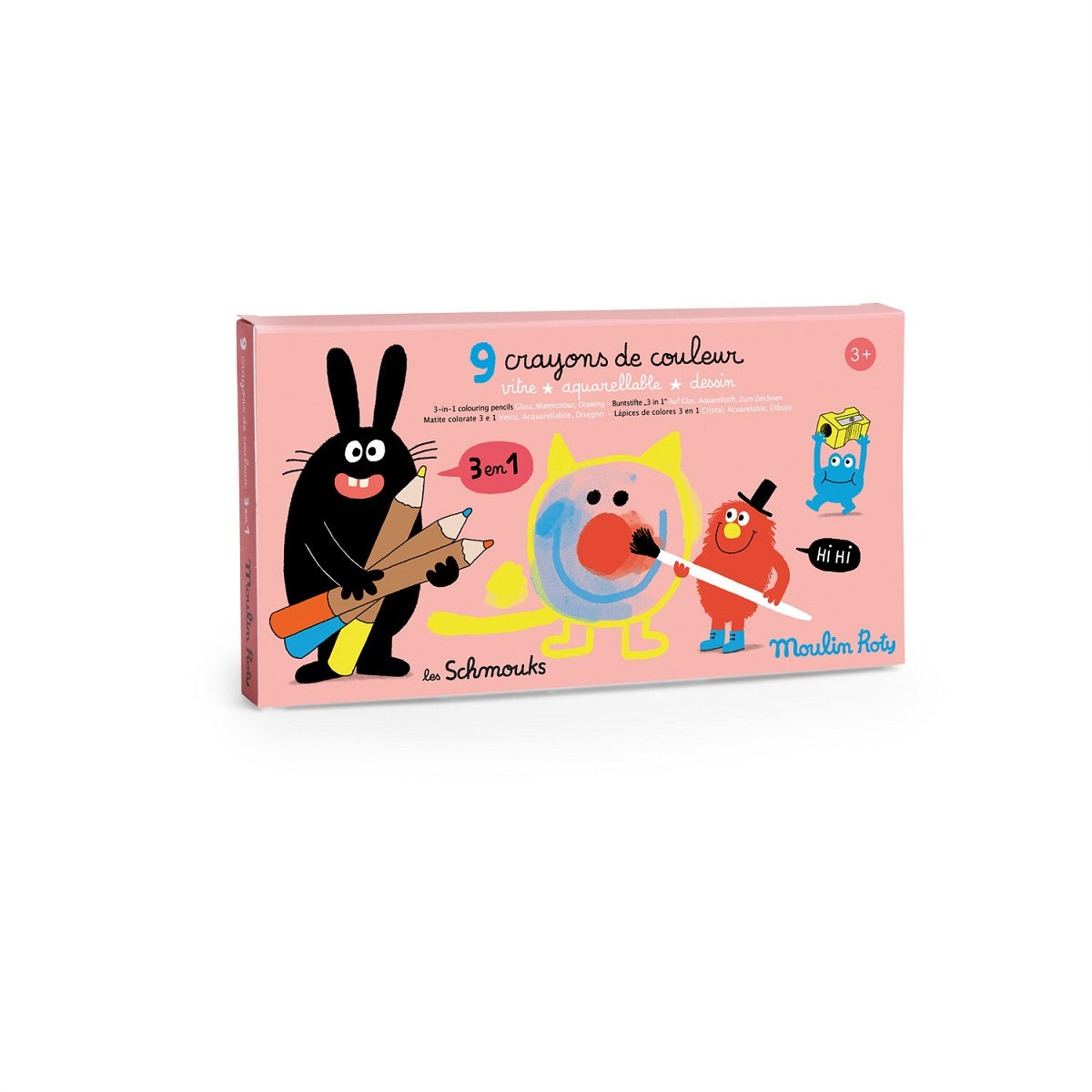 Les Schmouks 3-in-1 Colouring Pencils